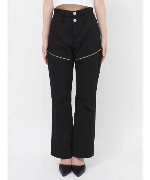 GYDA（ジェイダ）の「WウエストThighs ZIPフレアパンツ（その他パンツ・レディース・ブラック・MEDIUM/SMALL）」の12枚目の写真