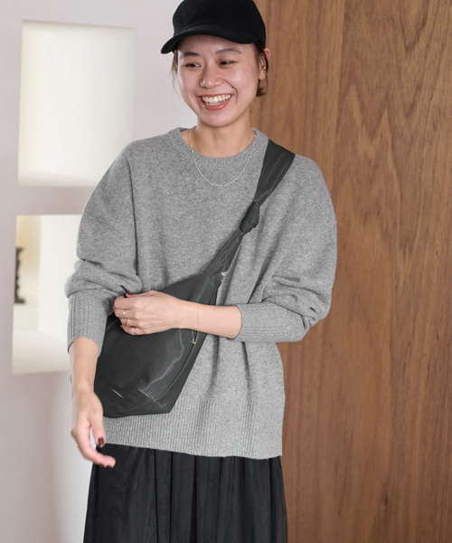 JOURNAL STANDARD relume（ジャーナルスタンダード　レリューム）の「《追加》ハミルトンウールクループルオーバー（ニット/セーター・レディース・グレー/ベージュ/ネイビー・FREE）」の2枚目の写真