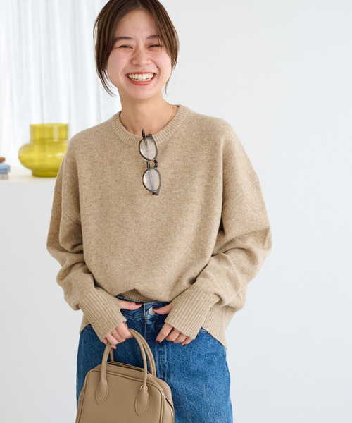 JOURNAL STANDARD relume（ジャーナルスタンダード　レリューム）の「《追加》ハミルトンウールクループルオーバー（ニット/セーター・レディース・グレー/ベージュ/ネイビー・FREE）」の19枚目の写真