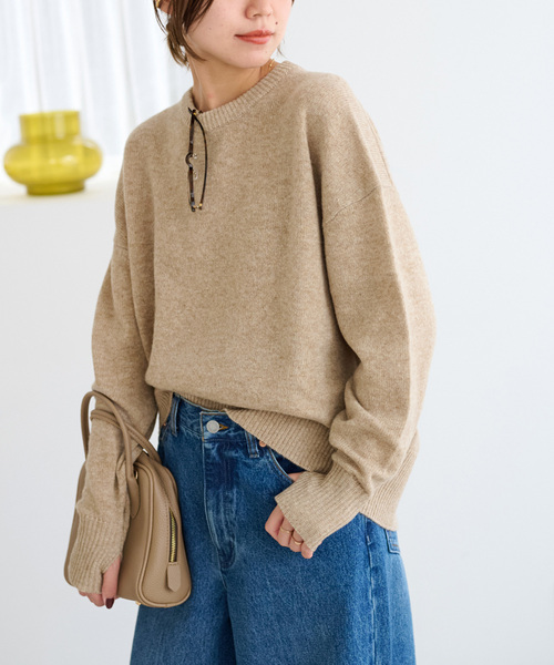 JOURNAL STANDARD relume（ジャーナルスタンダード　レリューム）の「《追加》ハミルトンウールクループルオーバー（ニット/セーター・レディース・グレー/ベージュ/ネイビー・FREE）」の21枚目の写真