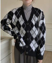 Coo+i（クーイ）の「シャギーアーガイルカーディガン（カーディガン/ボレロ）」