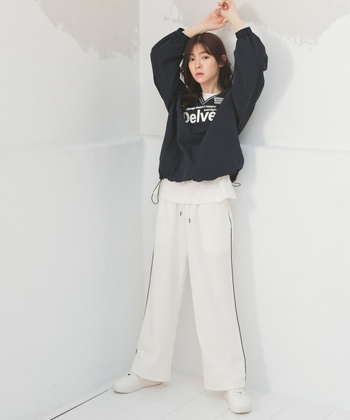 Honeys（ハニーズ）の「トラックパンツ（スウェットパンツ・レディース・杢グレー/ブラック/アイボリー・SS/S/M/L）」の5枚目の写真