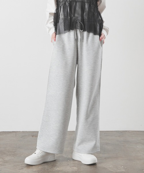 Honeys（ハニーズ）の「トラックパンツ（スウェットパンツ・レディース・杢グレー/ブラック/アイボリー・SS/S/M/L）」の13枚目の写真