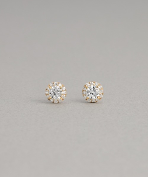 LAB_K10 モアッサナイト ピアス