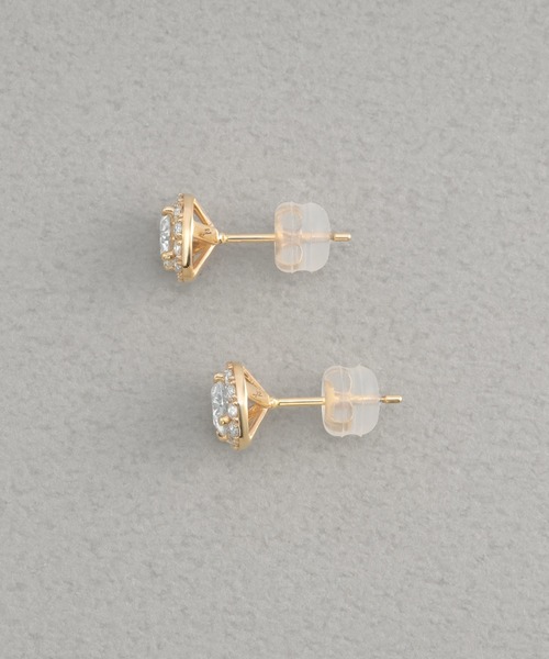 PLUS VENDOME(プラス ヴァンドーム)の「LAB_K10 モアッサナイト ピアス(ピアス(両耳用)・レディース・ゴールド・ONE SIZE)」の3枚目の写真