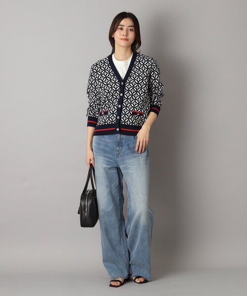 DRESSTERIOR(ドレステリア)の「オーバーラップサークルジャカードニットカーデ(カーディガン/ボレロ・レディース・ネイビー系・34/36/38)」の12枚目の写真
