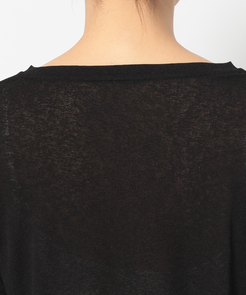mysty woman(ミスティウーマン)の「ナンバーロゴシアーロンT 322317(Tシャツ/カットソー・レディース・オフホワイト/ライトブルー/ブラック・FREE)」の19枚目の写真