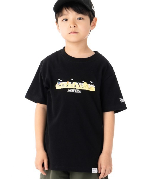 NEW ERA(ニューエラ)の「ニューエラ キッズ 半袖Tシャツ PEANUTSスヌーピーコラボ(Tシャツ/カットソー・キッズ・ブラック/ホワイト・160/150/140/130)」の2枚目の写真