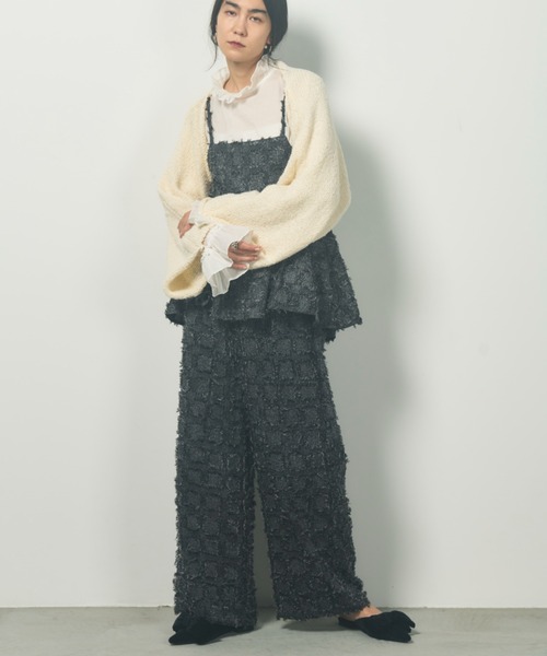 Libra Cue（リブラ キュー）の「ニットマルチボレロ（ストール/ショール・レディース・ベージュ/アイボリー・FREE）」の8枚目の写真