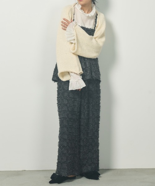 Libra Cue（リブラ キュー）の「ニットマルチボレロ（ストール/ショール・レディース・ベージュ/アイボリー・FREE）」の7枚目の写真