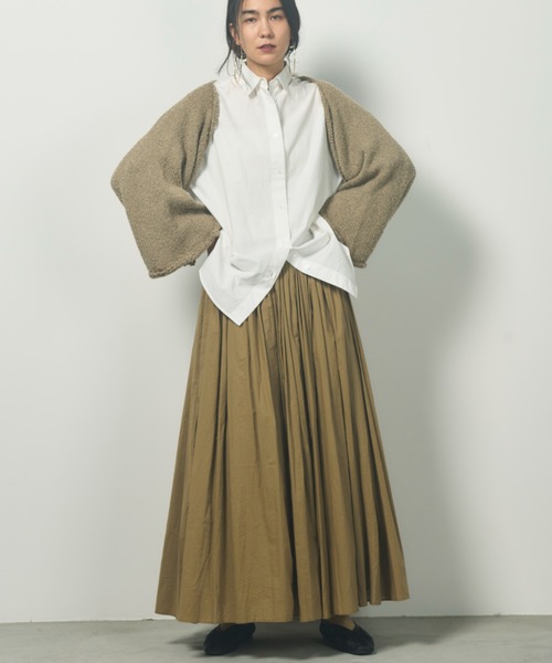 Libra Cue（リブラ キュー）の「ニットマルチボレロ（ストール/ショール・レディース・ベージュ/アイボリー・FREE）」の17枚目の写真