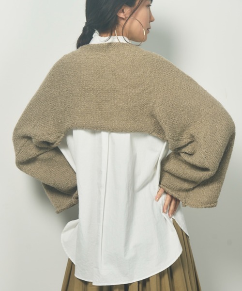 Libra Cue（リブラ キュー）の「ニットマルチボレロ（ストール/ショール・レディース・ベージュ/アイボリー・FREE）」の3枚目の写真