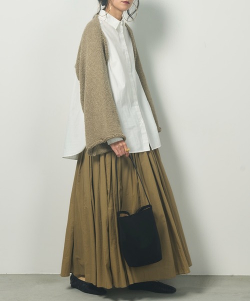 Libra Cue（リブラ キュー）の「ニットマルチボレロ（ストール/ショール・レディース・ベージュ/アイボリー・FREE）」の15枚目の写真