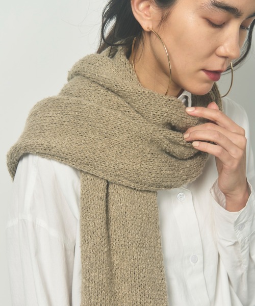 Libra Cue（リブラ キュー）の「ニットマルチボレロ（ストール/ショール・レディース・ベージュ/アイボリー・FREE）」の13枚目の写真