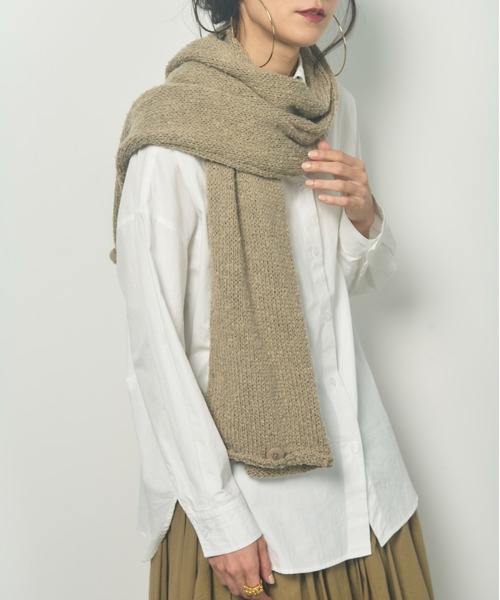 Libra Cue（リブラ キュー）の「ニットマルチボレロ（ストール/ショール・レディース・ベージュ/アイボリー・FREE）」の12枚目の写真