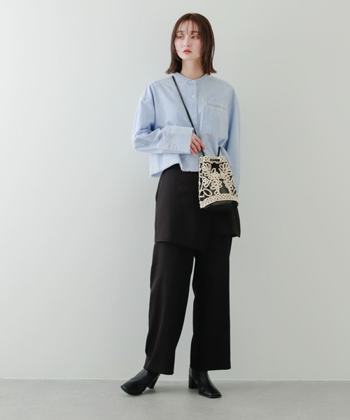 SENSE OF PLACE by URBAN RESEARCH(センスオブプレイスバイアーバンリサーチ)の「レイヤードパンツ(その他パンツ・レディース・ベージュ/ブラック・MEDIUM/SMALL)」の8枚目の写真
