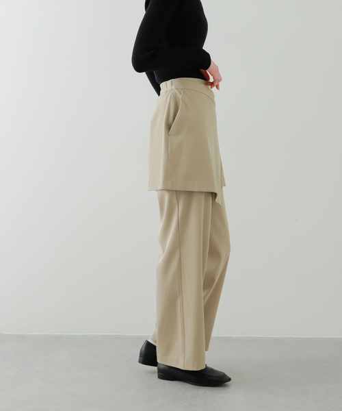SENSE OF PLACE by URBAN RESEARCH(センスオブプレイスバイアーバンリサーチ)の「レイヤードパンツ(その他パンツ・レディース・ベージュ/ブラック・MEDIUM/SMALL)」の11枚目の写真
