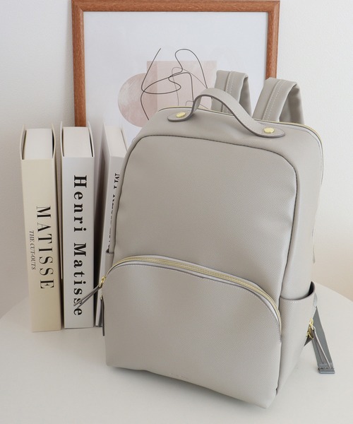 Legato Largo（レガートラルゴ）の「Legato Largo たすかるっかばんリュック（バックパック/リュック・レディース・アイボリー/グレイッシュベージュ/ライトグレー/ブラック/モカ・FREE）」の3枚目の写真