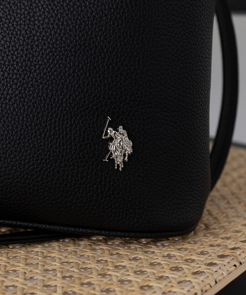 U.S. POLO ASSN.（ユーエスポロアッスン）の「【U.S. POLO ASSN.】≪別注≫2wayクラシックA4ベルトトートバッグ ショルダーバッグ ビジネス 通勤 通学（トートバッグ・レディース・ブラック/ブラウン・FREE）」の7枚目の写真