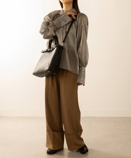 U.S. POLO ASSN.（ユーエスポロアッスン）の「【U.S. POLO ASSN.】≪別注≫2wayクラシックA4ベルトトートバッグ ショルダーバッグ ビジネス 通勤 通学（トートバッグ・レディース・ブラック/ブラウン・FREE）」の13枚目の写真