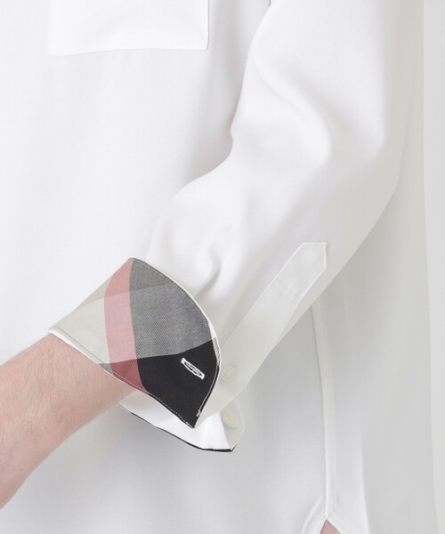 BLACK LABEL CRESTBRIDGE（ブラックレーベル・クレストブリッジ）の「スマートテックオックスボタンダウンシャツ（シャツ/ブラウス・メンズ・ネイビー/ブラック/オフホワイト・M/L/S/XL）」の8枚目の写真