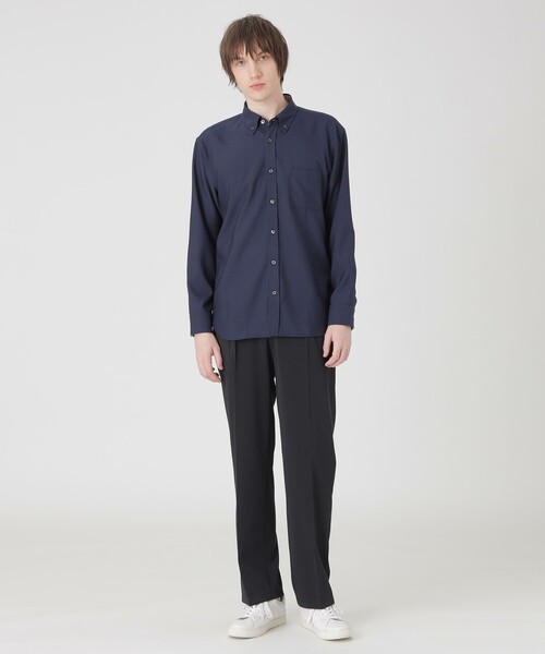 BLACK LABEL CRESTBRIDGE（ブラックレーベル・クレストブリッジ）の「スマートテックオックスボタンダウンシャツ（シャツ/ブラウス・メンズ・ネイビー/ブラック/オフホワイト・M/L/S/XL）」の16枚目の写真