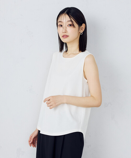 COMME CA ISM(コムサイズム)の「ベーシックタンクトップ(タンクトップ・レディース・ブラック/ホワイト・MEDIUM/LARGE)」の1枚目の写真