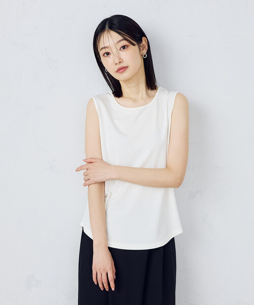 COMME CA ISM(コムサイズム)の「ベーシックタンクトップ(タンクトップ・レディース・ブラック/ホワイト・MEDIUM/LARGE)」の4枚目の写真