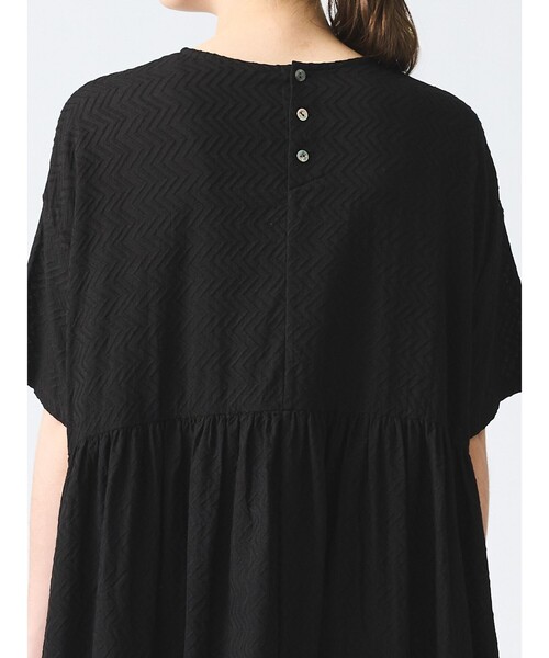 セール】mizuiro ind カットジャガードクルーネックギャザー