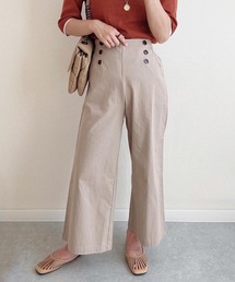 フロントボタンワイドパンツ