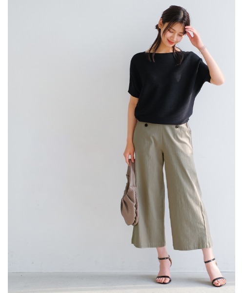 aquagarage(アクアガレージ)の「フロントボタンワイドパンツ(その他パンツ・レディース・ベージュ/アイボリー/グレイッシュベージュ/ブラック/グリーン/ネイビー・LL/L/S/M)」の22枚目の写真
