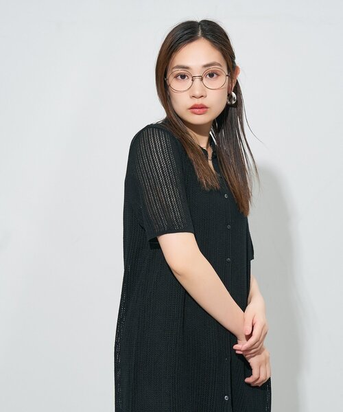 Zoff ゾフ 度入り マルチストライプ メタルフレーム メガネ