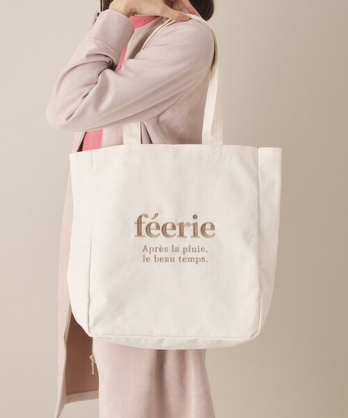 ITS'DEMO（イッツデモ）の「【A4対応／推し活】カラーキャンバス刺繍トート（トートバッグ・レディース・ピンク系/パープル系4/ブラック/アイボリー/ブルー・00）」の2枚目の写真