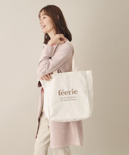 ITS'DEMO（イッツデモ）の「【A4対応／推し活】カラーキャンバス刺繍トート（トートバッグ・レディース・ピンク系/パープル系4/ブラック/アイボリー/ブルー・00）」の6枚目の写真