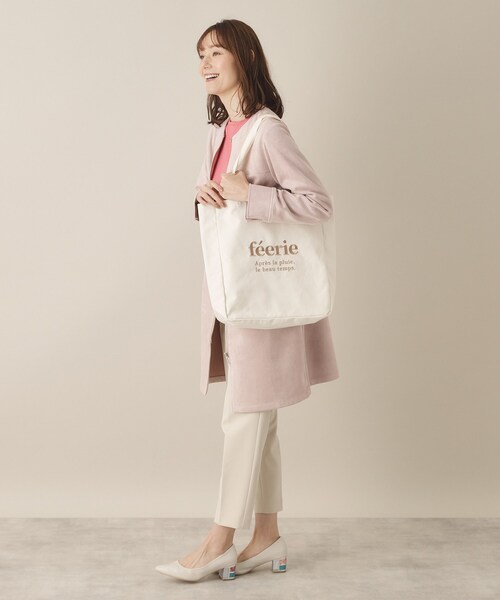 ITS'DEMO（イッツデモ）の「【A4対応／推し活】カラーキャンバス刺繍トート（トートバッグ・レディース・ピンク系/パープル系4/ブラック/アイボリー/ブルー・00）」の7枚目の写真