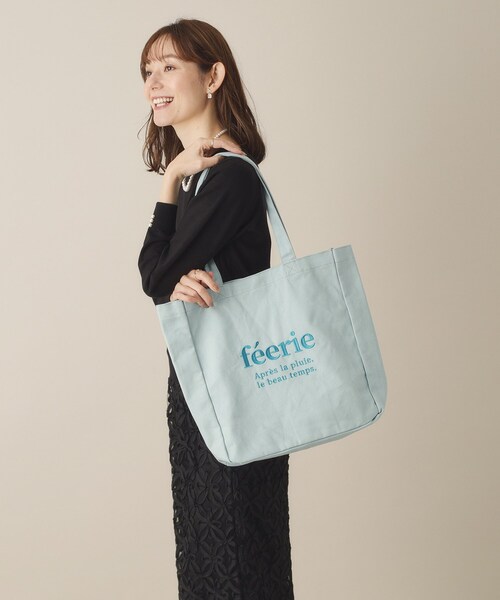 ITS'DEMO（イッツデモ）の「【A4対応／推し活】カラーキャンバス刺繍トート（トートバッグ・レディース・ピンク系/パープル系4/ブラック/アイボリー/ブルー・00）」の11枚目の写真