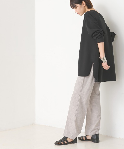 OMNES（オムネス）の「カットジョーゼットガゼット裾ラウンドプルオーバー（Tシャツ/カットソー・レディース・ライトグレー/ブラック/アイボリー・FREE）」の20枚目の写真