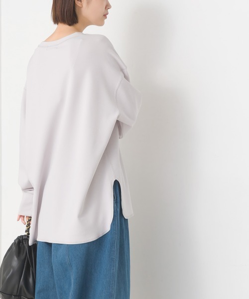 OMNES（オムネス）の「カットジョーゼットガゼット裾ラウンドプルオーバー（Tシャツ/カットソー・レディース・ライトグレー/ブラック/アイボリー・FREE）」の16枚目の写真