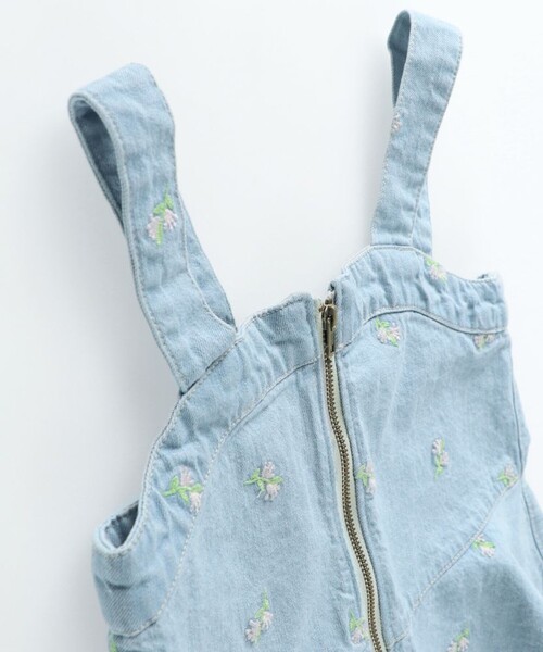 EDWIN（エドウィン）の「【Ou? by EDWIN】デニムビスチェ（ベスト・キッズ・サックスブルー/ブルー・100/110/120/130/140/150/90）」の4枚目の写真