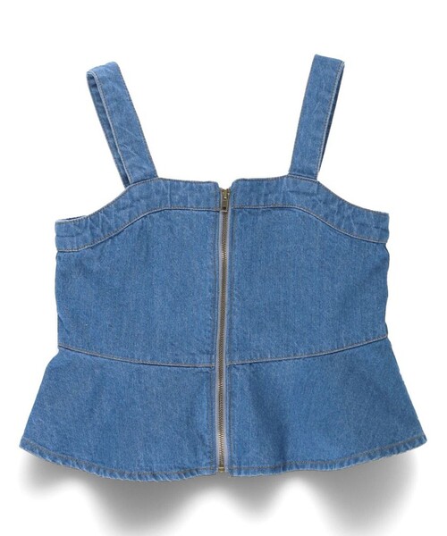 EDWIN（エドウィン）の「【Ou? by EDWIN】デニムビスチェ（ベスト・キッズ・サックスブルー/ブルー・100/110/120/130/140/150/90）」の10枚目の写真