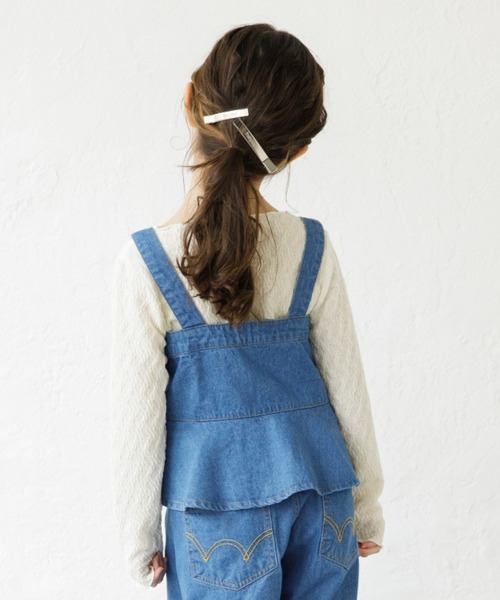 EDWIN（エドウィン）の「【Ou? by EDWIN】デニムビスチェ（ベスト・キッズ・サックスブルー/ブルー・100/110/120/130/140/150/90）」の17枚目の写真