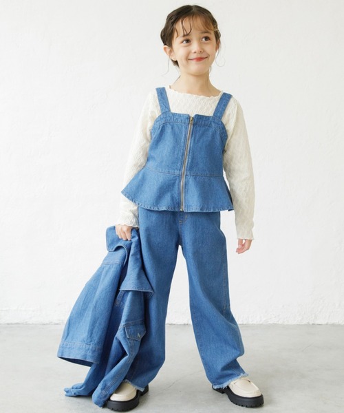 EDWIN（エドウィン）の「【Ou? by EDWIN】デニムビスチェ（ベスト・キッズ・サックスブルー/ブルー・100/110/120/130/140/150/90）」の16枚目の写真