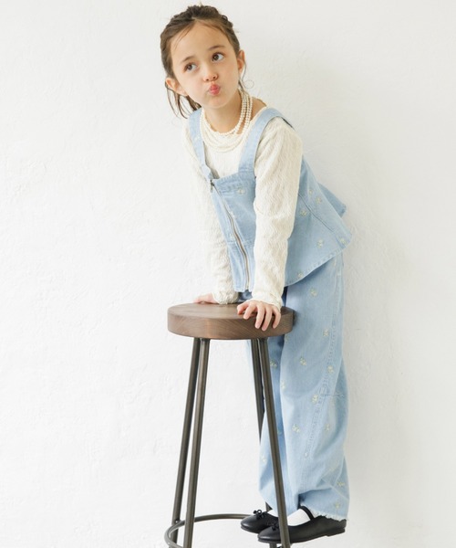 EDWIN（エドウィン）の「【Ou? by EDWIN】デニムビスチェ（ベスト・キッズ・サックスブルー/ブルー・100/110/120/130/140/150/90）」の13枚目の写真