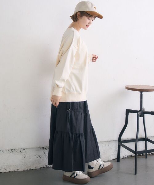 RETRO GIRL(レトロガール)の「ワンショルトレーナー(Tシャツ/カットソー・レディース・ピンク/ナチュラル/チャコールグレー・FREE)」の4枚目の写真