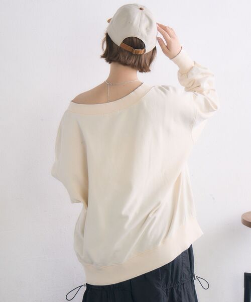 RETRO GIRL(レトロガール)の「ワンショルトレーナー(Tシャツ/カットソー・レディース・ピンク/ナチュラル/チャコールグレー・FREE)」の10枚目の写真