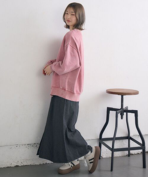 RETRO GIRL(レトロガール)の「ワンショルトレーナー(Tシャツ/カットソー・レディース・ピンク/ナチュラル/チャコールグレー・FREE)」の13枚目の写真