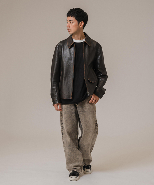 Lee(リー)の「Lee for BOUCLE 別注 カウボーイバギーパンツ フェード(デニムパンツ・メンズ・サックスブルー/ブラック系その他・36/34/32/30/38)」の4枚目の写真