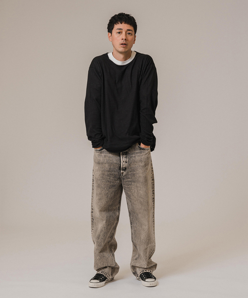 BLESS U フェードブラック バギーデニムパンツ　Mサイズ BLESS U フェードブラック バギーデニムパンツ Mサイズ - メルカリ