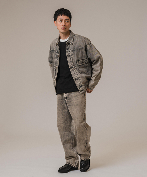 Lee(リー)の「Lee for BOUCLE 別注 カウボーイバギーパンツ フェード(デニムパンツ・メンズ・サックスブルー/ブラック系その他・36/34/32/30/38)」の6枚目の写真