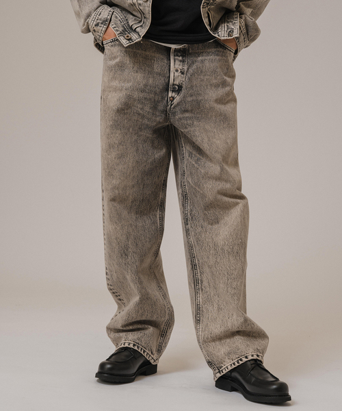 Lee(リー)の「Lee for BOUCLE 別注 カウボーイバギーパンツ フェード(デニムパンツ・メンズ・サックスブルー/ブラック系その他・36/34/32/30/38)」の10枚目の写真